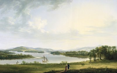 Ein Blick auf Knock Ninney und einen Teil von Lough Erne von Bellisle, County Fermanagh, 1771 von Thomas Roberts